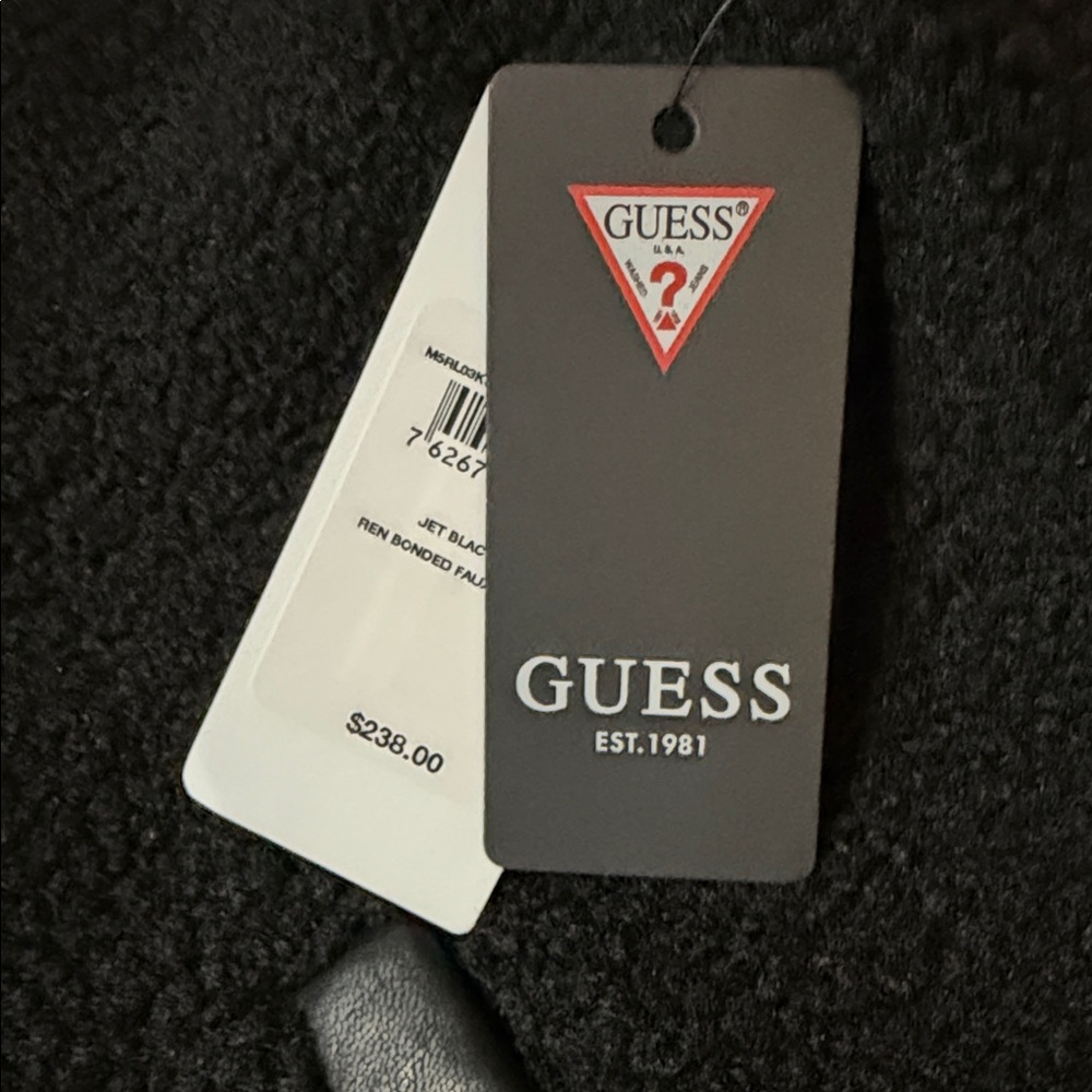 GUESS
Men's Faux-Leather Fleece-Trimmed Jacket - Picture 7 of 16